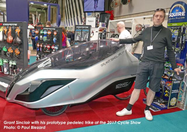 Grant Sinclair & his Iris recumbent E-trike 