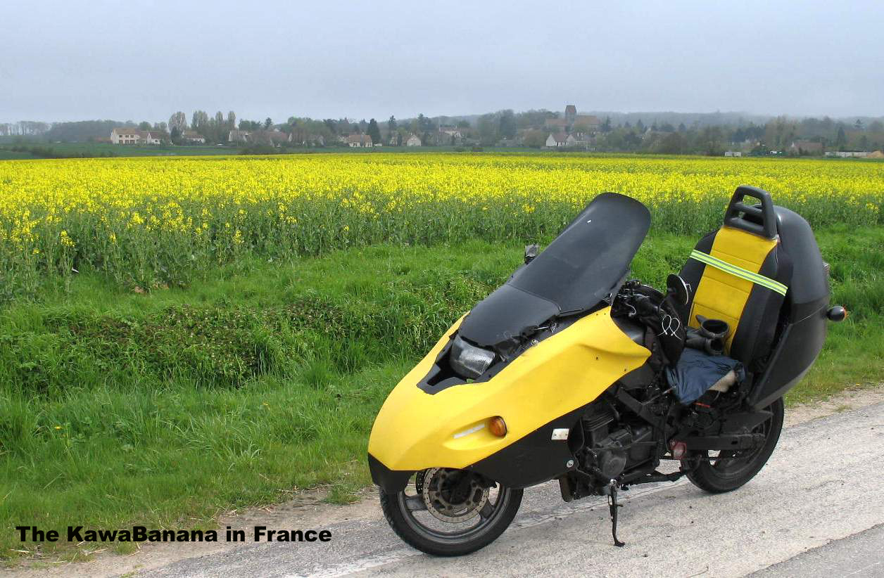 France on my home-made bike.....