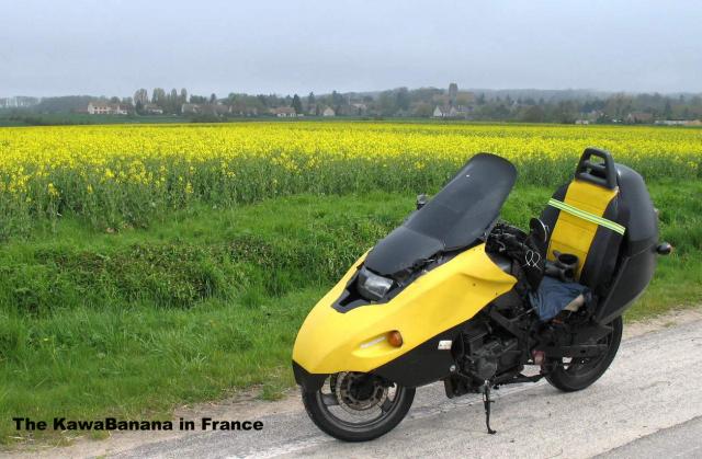 France on my home-made bike.....
