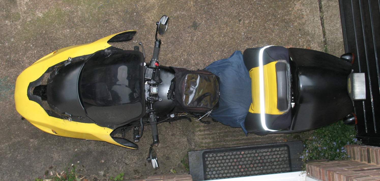 Unusual overhead shot.