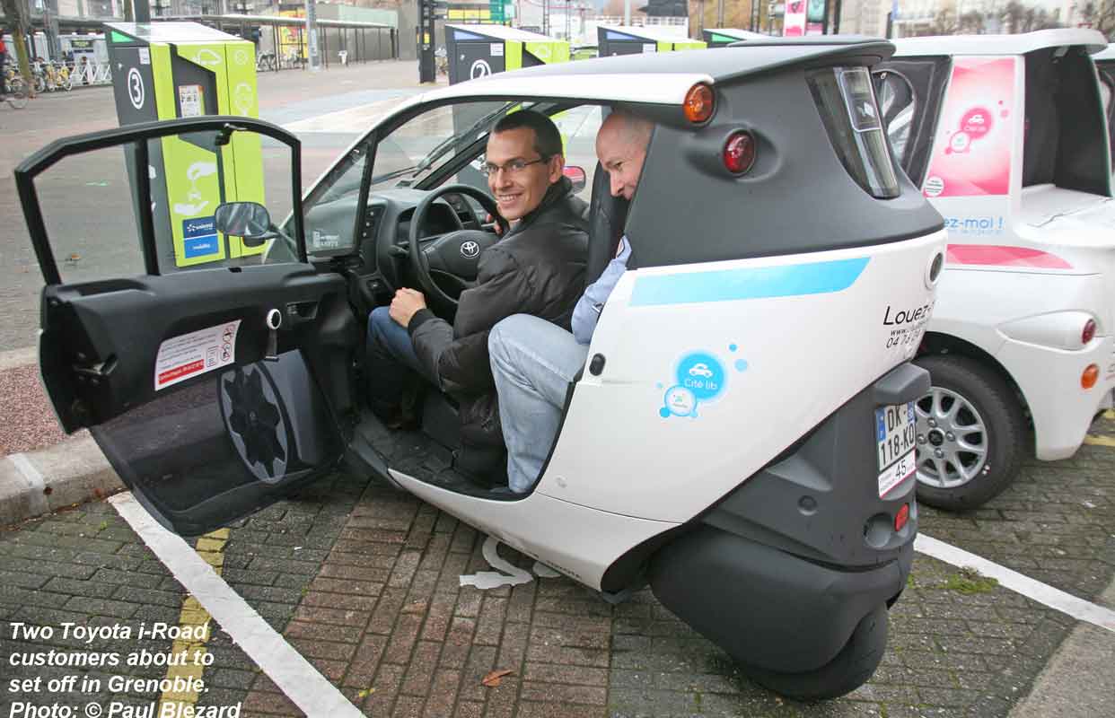2-up in a Toyota i-Road (2015)