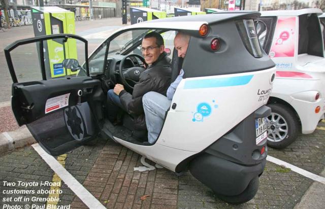 2-up in a Toyota i-Road (2015)