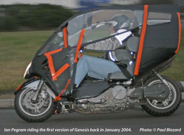 Ian Pegram riding Genesis in 2004