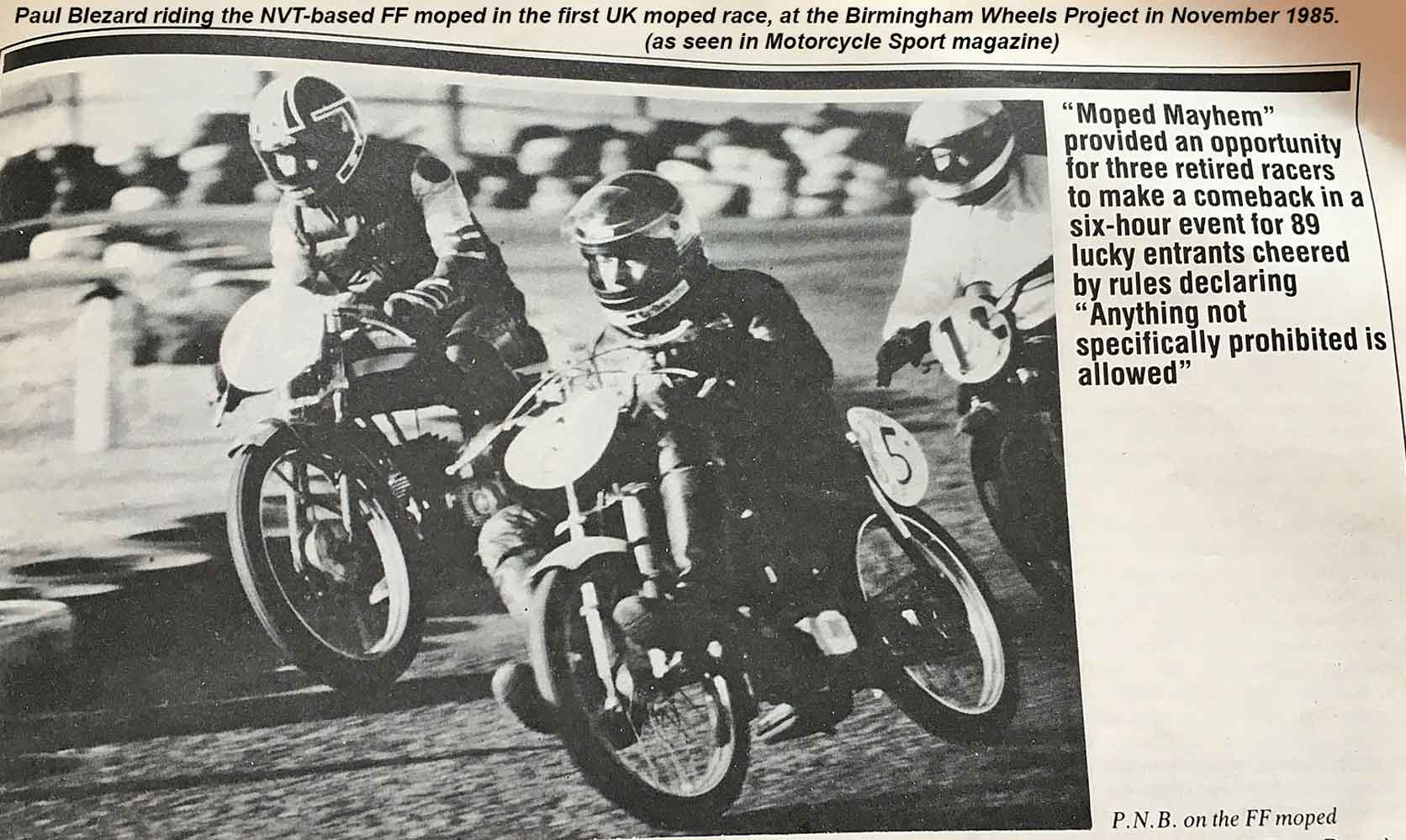The NVT-based FF moped racer (1985)