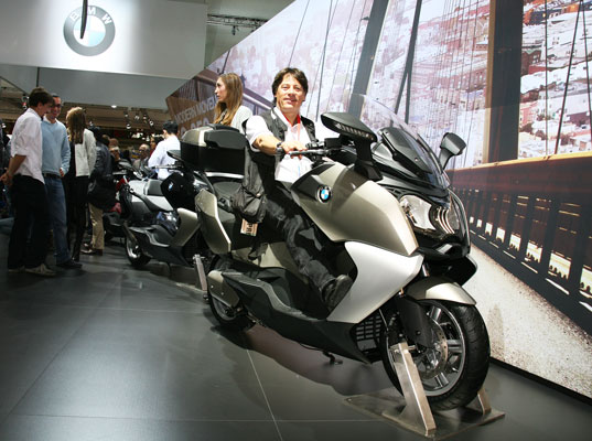 Blez on BMW C650 GT maxiscoot @ EICMA