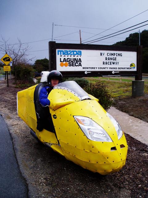 Streamliner at Laguna Seca