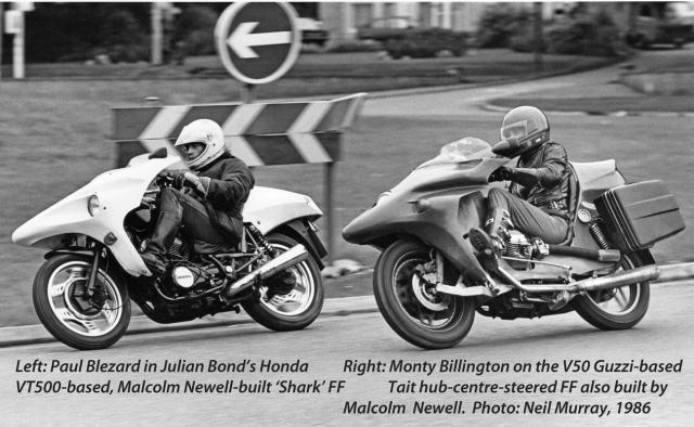 Honda & Moto Guzzi 500cc Phasars at V-twin rally in 1986