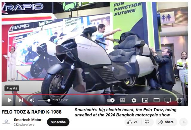 Felo Tooz Unveiled in Bangkok (LHS, 2024)