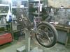 Frame with rear suspension trial fitted