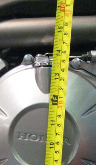 Depth of powetrain at clutch housing