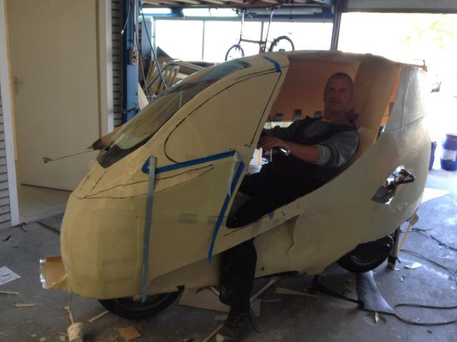 Testing a nicely drawn door of the Monsterbike