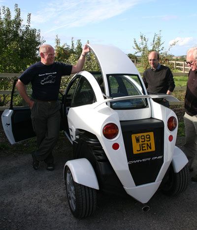 Monty shows the Carver's 'Targa Top'