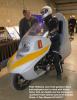 Peter Williams inspects Jan's Norton FF