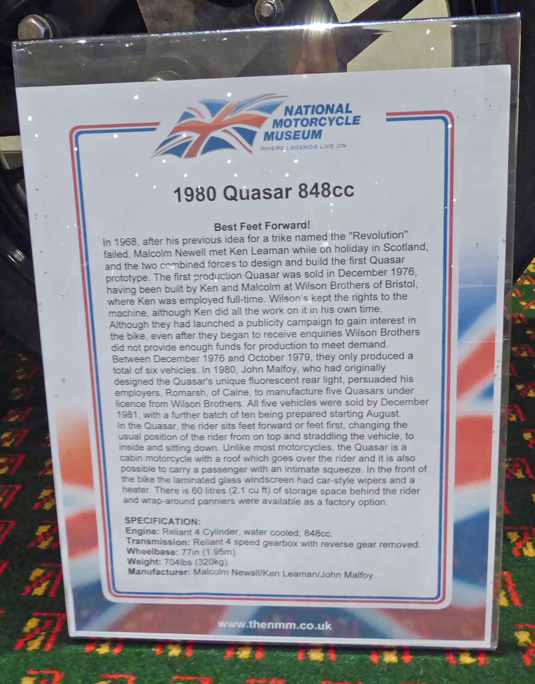 NMM's Blurb about the Quasar
