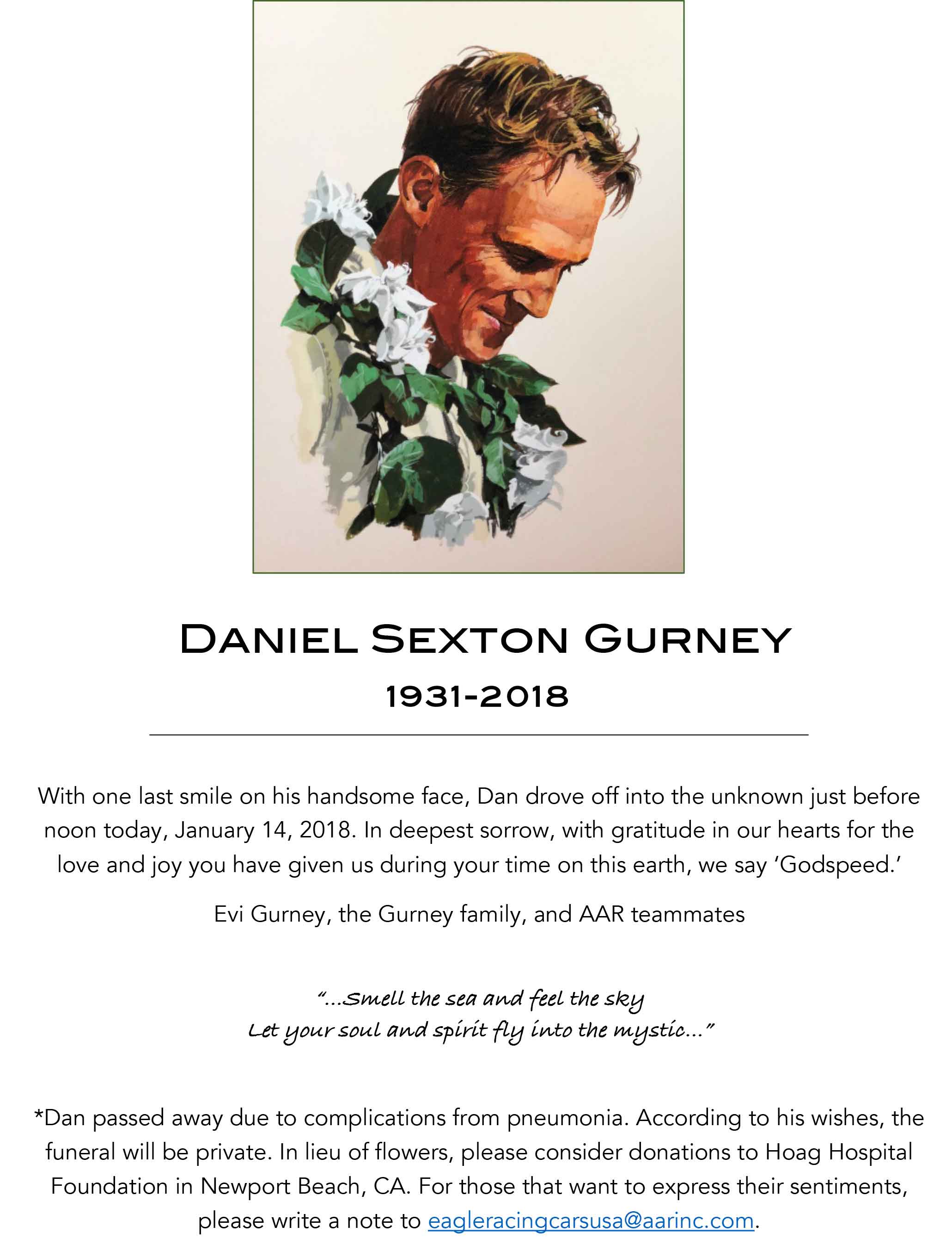 RIP Dan Gurney 1931-2018