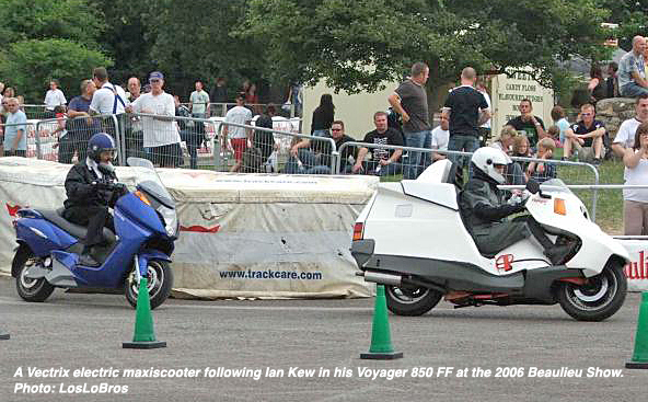 Vectrix Electric Maxiscooter follows Voyager