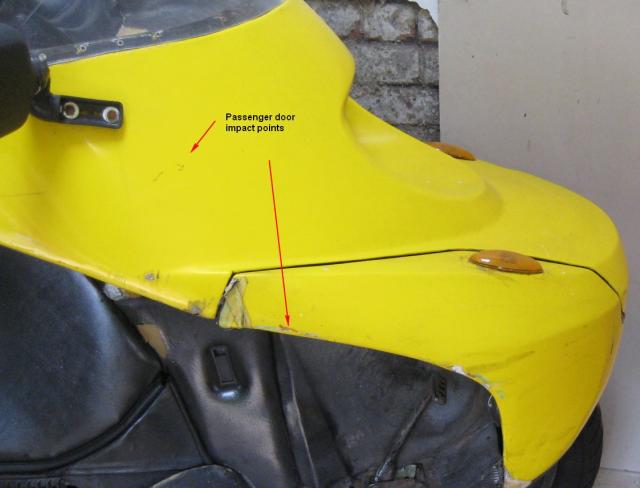 Passenger door impact on FJ