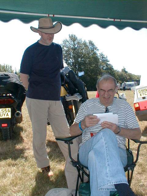 Ian K and David S relax with Paul Blezard's pics.