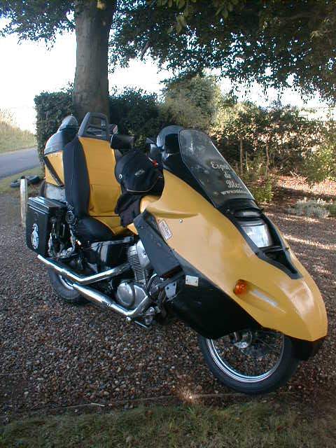 43 - Bananaskin at Monty's in Yorkshire, August 2005 - 72 miles per gallon this 650 mile trip!