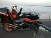Arthur in GPz500FF on Humber Bridge (2005)