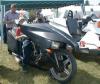 John Bruce (standing) with one of his Honda Dream 400 Codas
