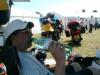 Our leader relaxing in shade of the gazebo!
