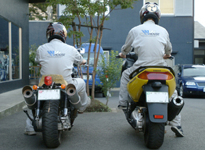 Customised Burgman 650 & Mk1 Tmax500 in Japan (from rear)
