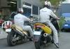 Customised Burgman 650 + Mk1 Tmax in Japan (rear view).
